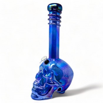 14" Color Changing Skull Soft Glass Water Pipe GOR [E1187]